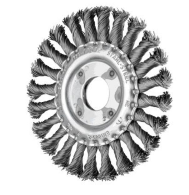 Picture of Pferd Knotted Wheel Brush RBG  115x12x22 Steel 954966