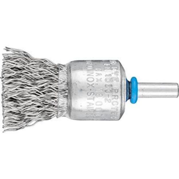 Picture of MOUNTED PENCIL BRUSH PBU  2020 INOX 05 4007220153246 153246 Brush End Crimped INOX Spindle 20 x 22