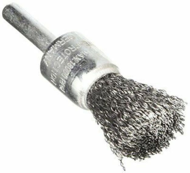 Picture of MOUNTED PENCIL BRUSH PBU  2020 ST. 02 4007220530900 530900 Brush End Crimped ST Spindle 20 x 20