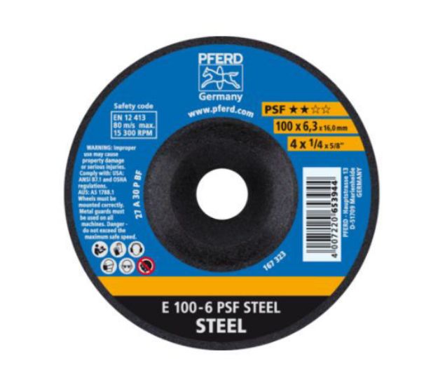 Picture of Pferd Grinding Disc 100X6 A 30 PSF Steel