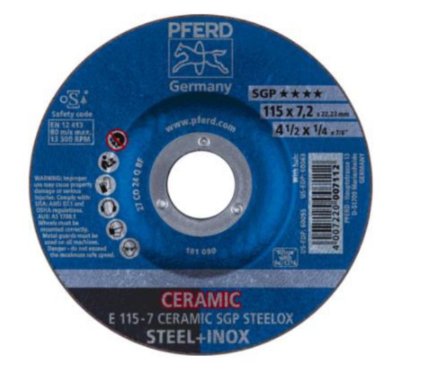 Picture of Pferd Grinding Disc 115X7 CERAMIC SGP STEELOX