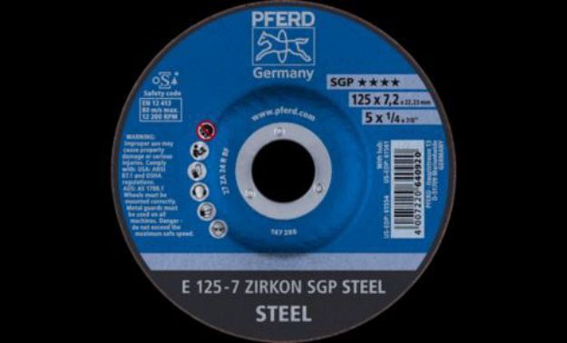 Picture of Pferd Grinding Disc 125X7 ZIRKON SGP STEEL