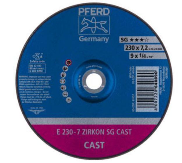 Picture of Pferd Grinding Disc 230x7 SG ZIRKON CAST