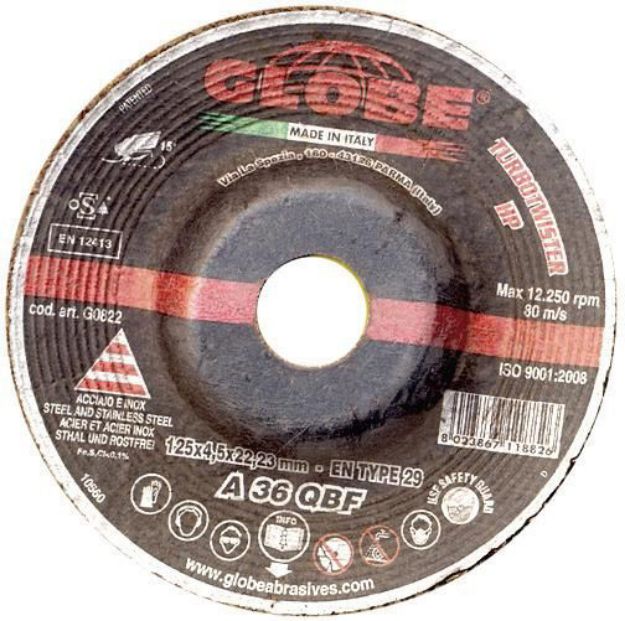 Picture of GLOBE Flexible Grinding Wheel 115-4.5 A36 G0821  Grinding Disc 115 
