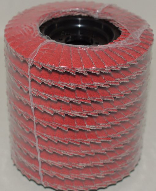 Picture of Maxiflap Ceratrim 115mm Flapdisc C60 Shrink Wrap in Pack of 3 for Vending Machine