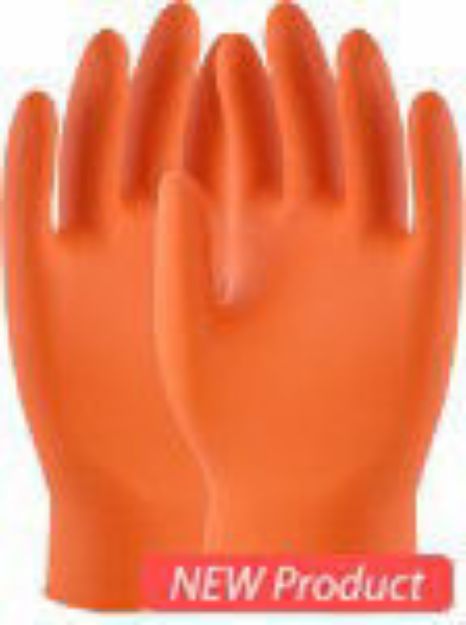 Picture of Orange HD Grip Nitrile Gloves XL (10x50pc)