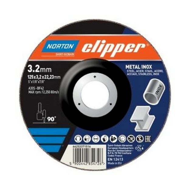 Picture of Norton Clipper 125x3.2 Steel Cutting Disc