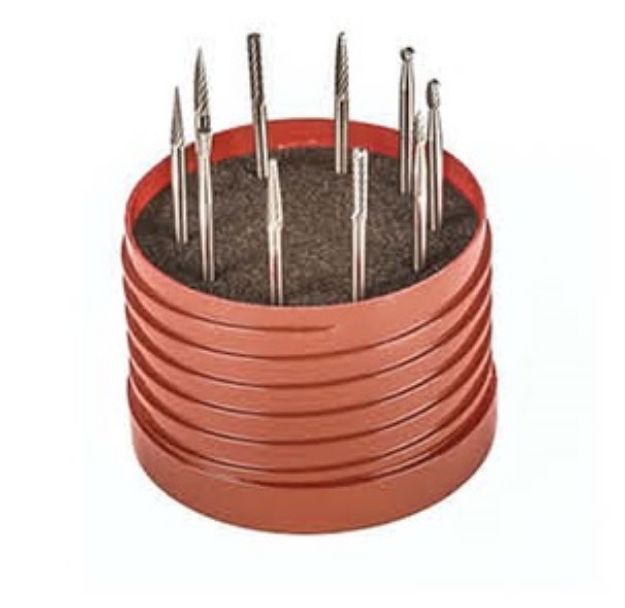 Picture of TC Rotary File Burr  BS1A 10piece 3mm 10 pieces 3mm shanks in cut 6   