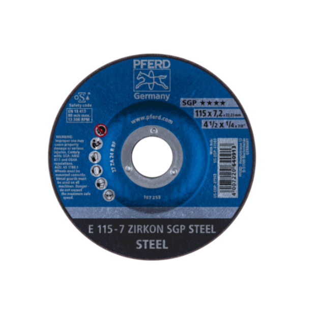 Picture of Pferd Grinding Disc 115X7 ZIRKON SGP STEEL